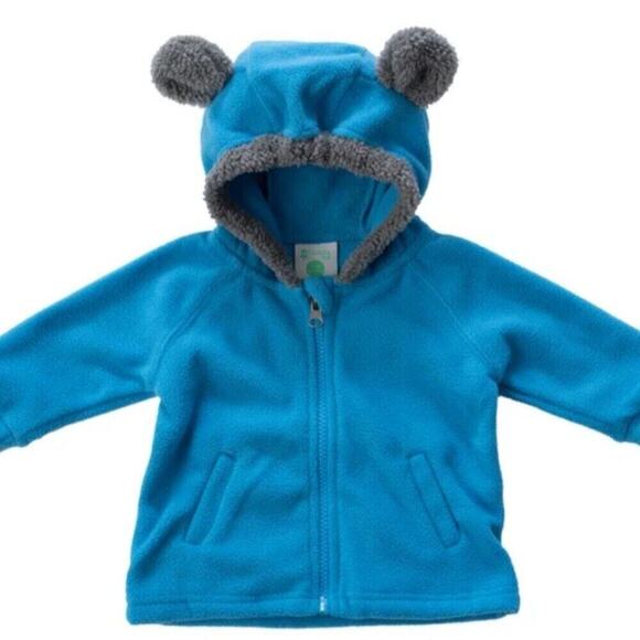 cuddle club Other - Cuddle Club Blue 3-6 month Fleece Hooded Jacket Bear Ears